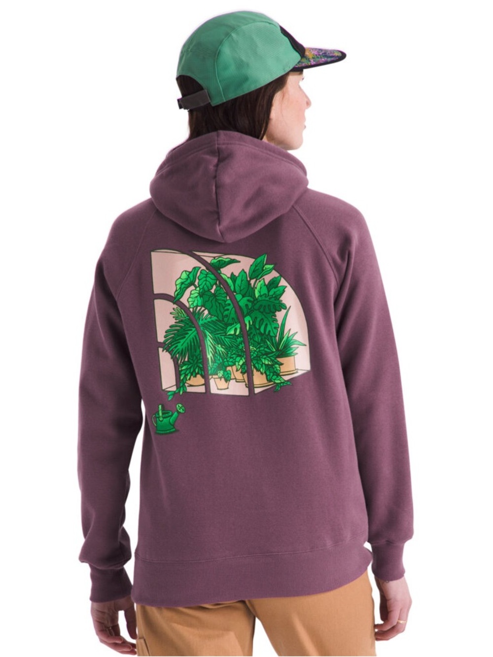 The North Face Crown Shyness Cotton Greenhouse Plant Hoodie in Midnight Mauve